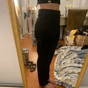 High Waisted Black Corduroy Pants